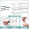 Sorbus Acrylic Storage Containers with Pull-Out Drawers - 3 Pack, 2 Sizes Clear Stackable Storage Bins Set for Bathroom Organization